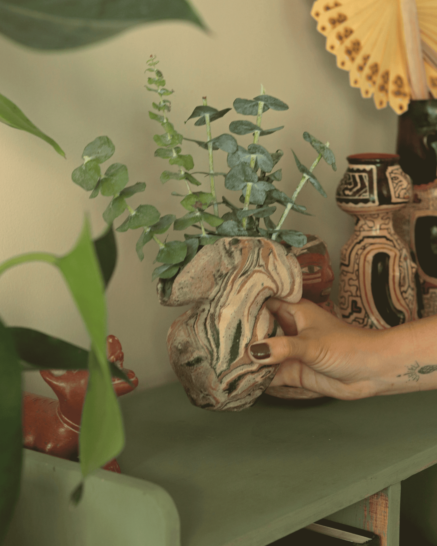 Jarra 2 picos Marmoleado