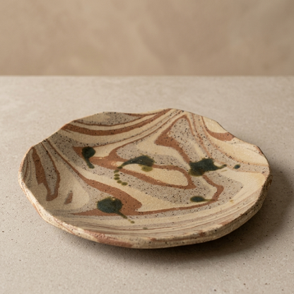 Plato Marmoleado Brown & Green