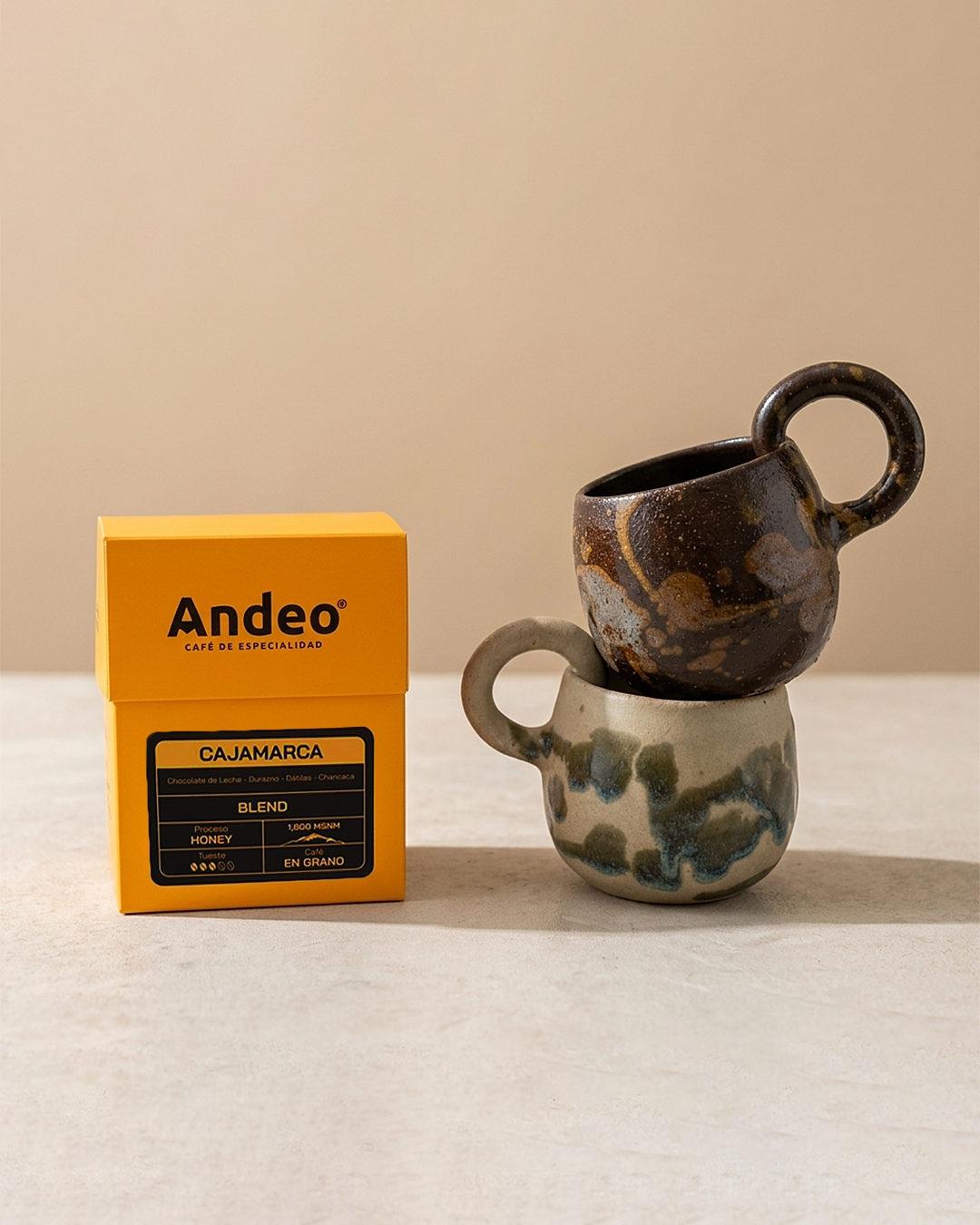 Pack Cafetera o Tazas + Cafe Andeo